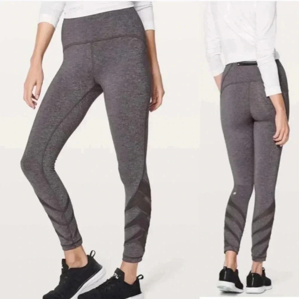 Lululemon Motionful 7/8 Tight 25"Heathered Black